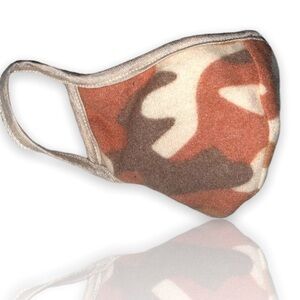 Orange camo face mask